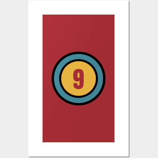 The Number 9 - nine - ninth Posters and Art